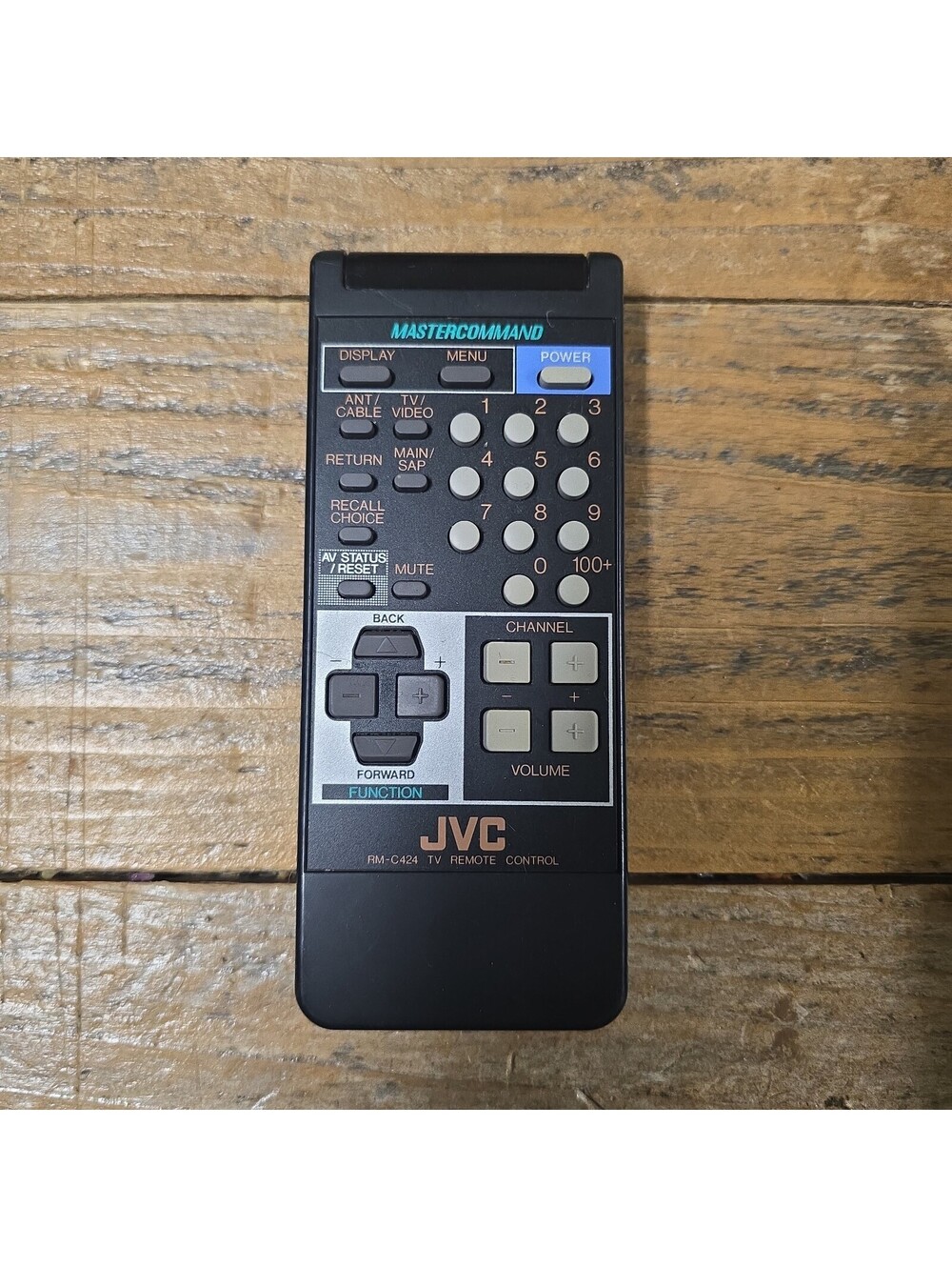 Genuine JVC RM-C424 MasterCommand TV Remote Control No Back Cover